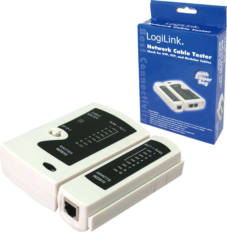Tester okablowania  RJ45, RJ11, RJ12  LogiLink