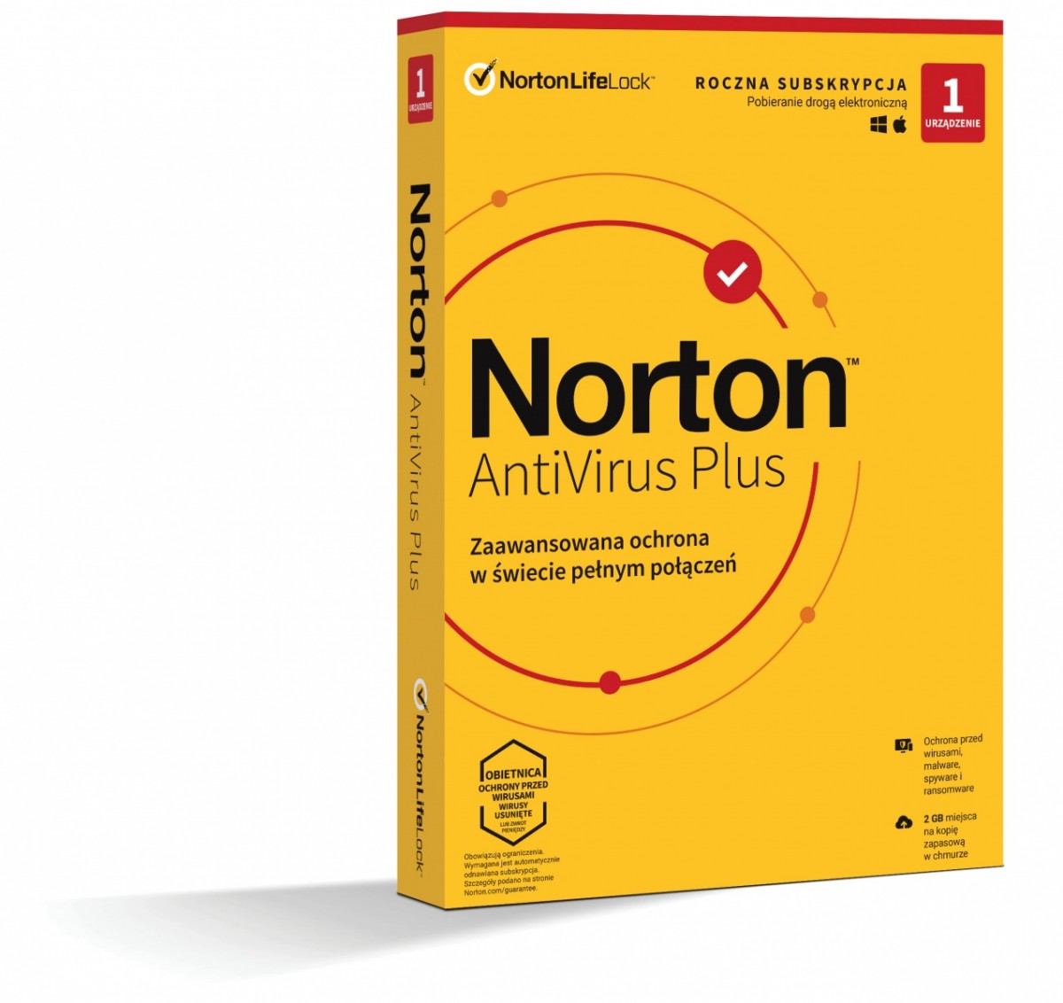 Norton AntiVirus Plus 2GB  PL  1 Użytkownik  1 Urządzenie  1 Rok