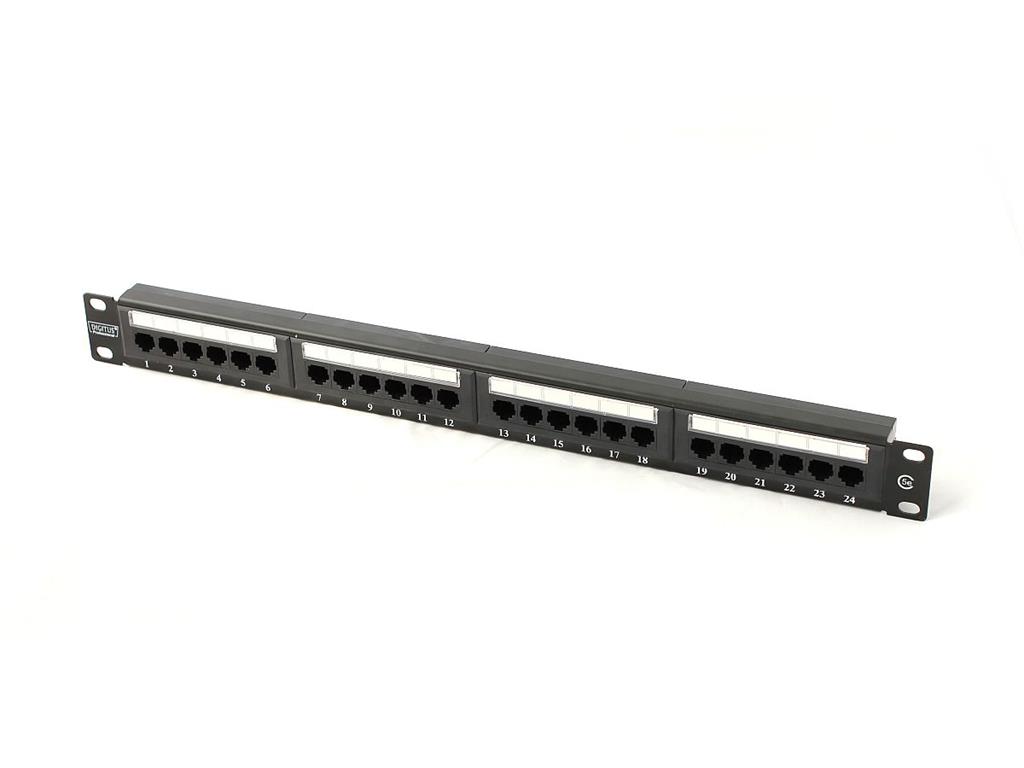 Patchpanel 19" 1U 24 porty kat.5e UTP  Czarny  Digitus