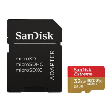 - karta pamieci MicroSD   32GB SDHC  SanDisk Extreme + Adapter SD!  100MB/60MB