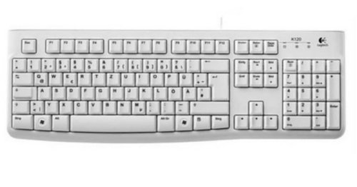 Klawiatura Logitech K120 DE - Niemiecka  Biała