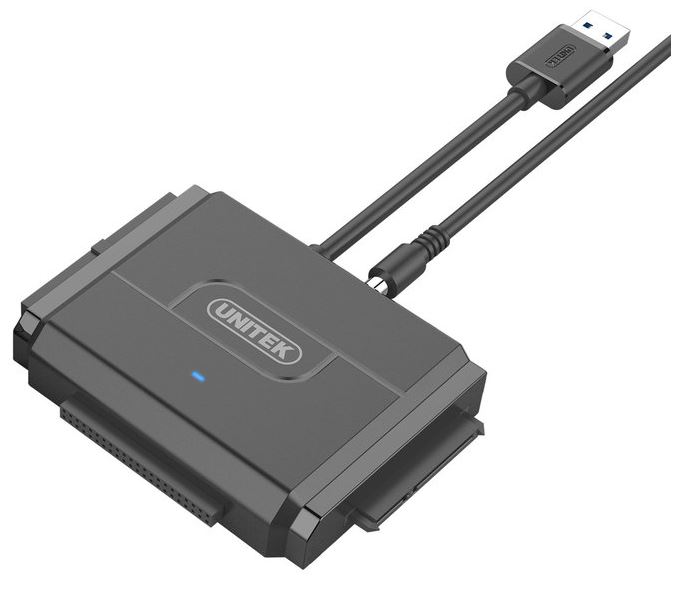 Adapter USB 3.0 do HDD/SSD  IDE/SATA  2.5"/3.5" z zasilaczem  Unitek