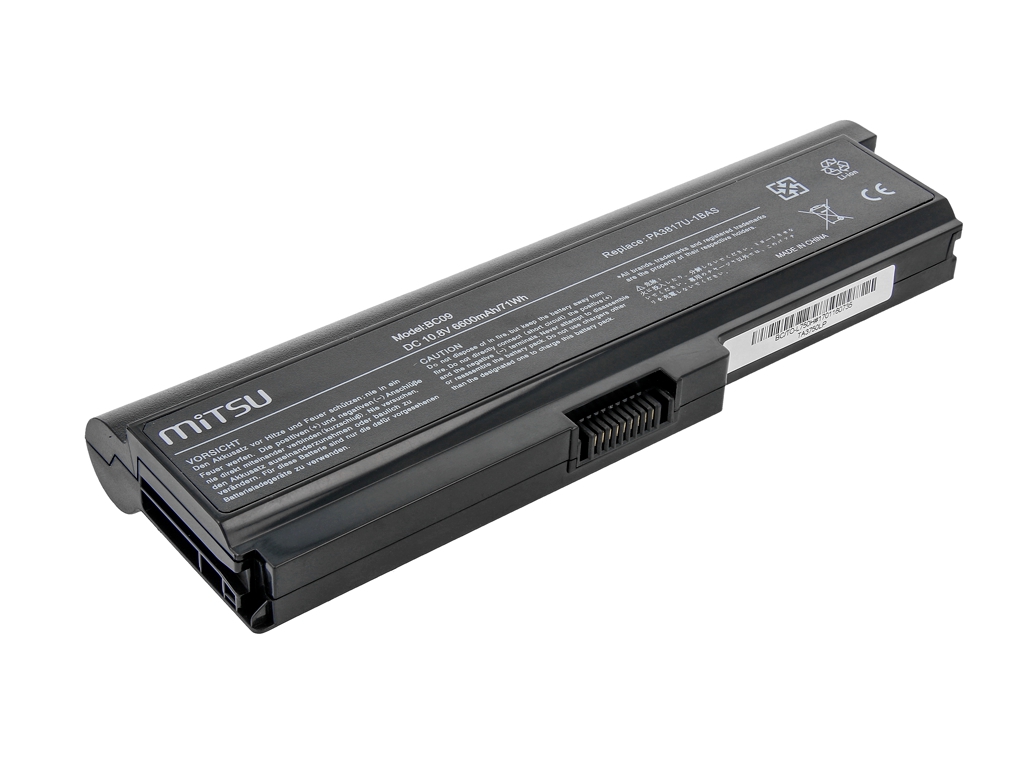 Bateria do laptopa Toshiba L700; L730; L750  10.8 V  6600 mAh