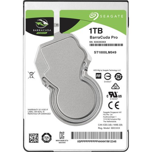 HDD    2.5" SATA III  1TB Seagate BarraCuda Pro