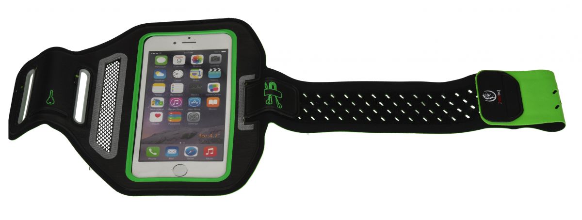 Etui opaska sportowa na ramię na telefon do 4,7" rebeltec ACTIVE A47  czarno-zielony