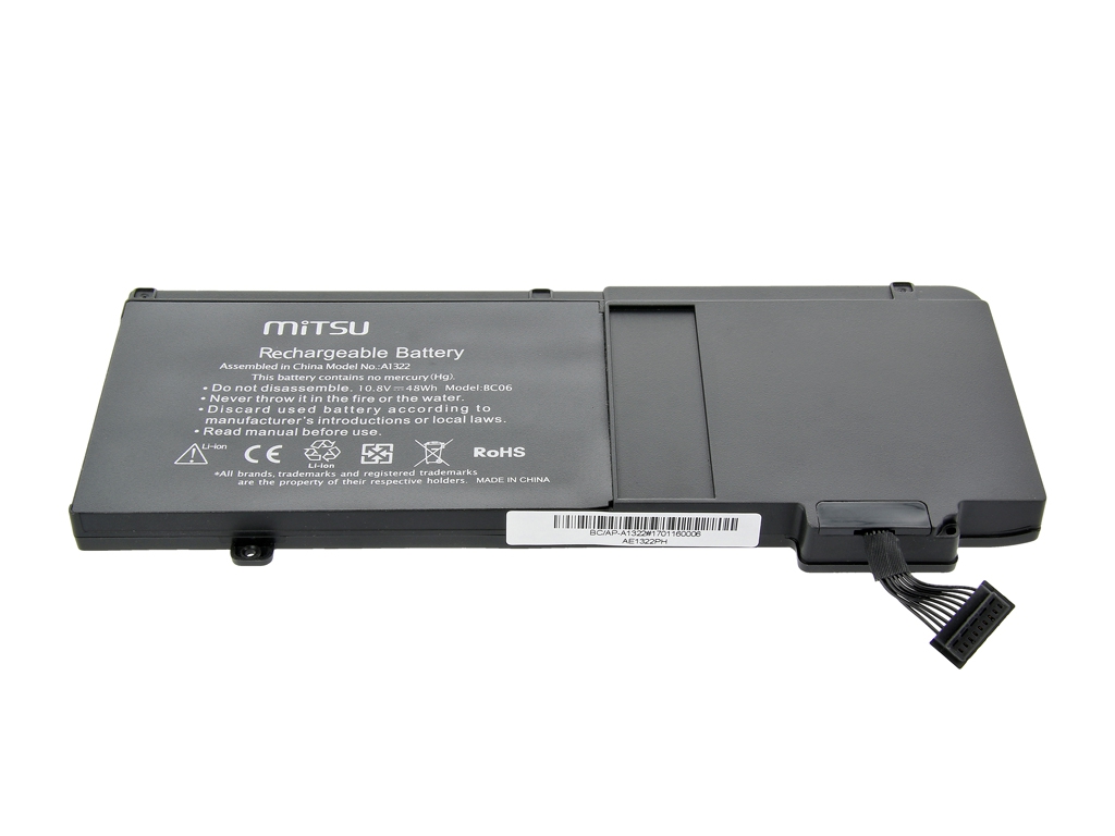 Bateria do laptopa Apple MacBook Pro 13" - A1322  10.95 V  5300 mAh