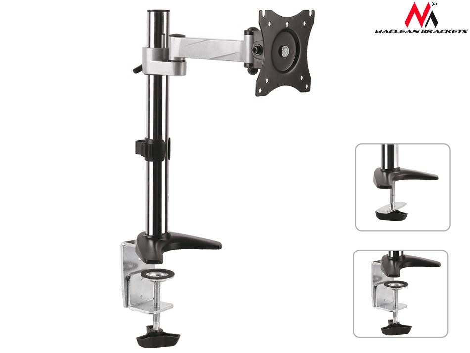 Uchwyt do mocowania LCD 13" - 27" - 8 Kg  Biurkowy  Maclean