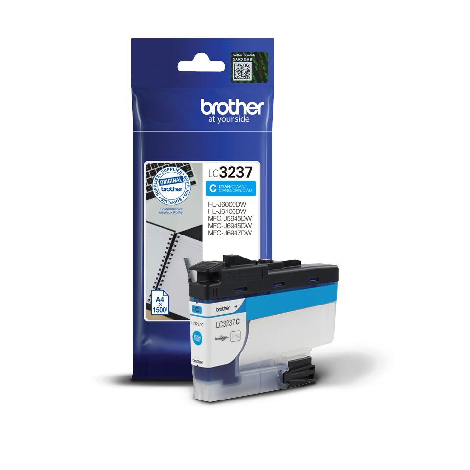 Tusz Brother LC3237C  Cyan  1500 str.