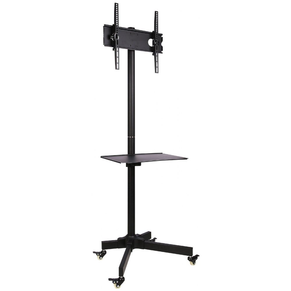 Stojak mobilny do TV  23''-55'' 25kg regulowany z półką  Techly