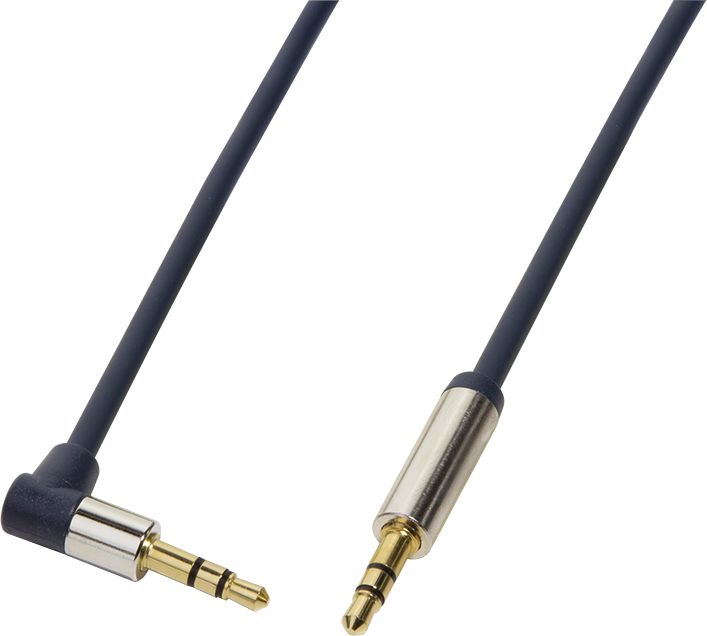 Kabel Audio Mini Jack Stereo męski na Mini Jack Stereo męski kątowy 3.0 m  LogiLink