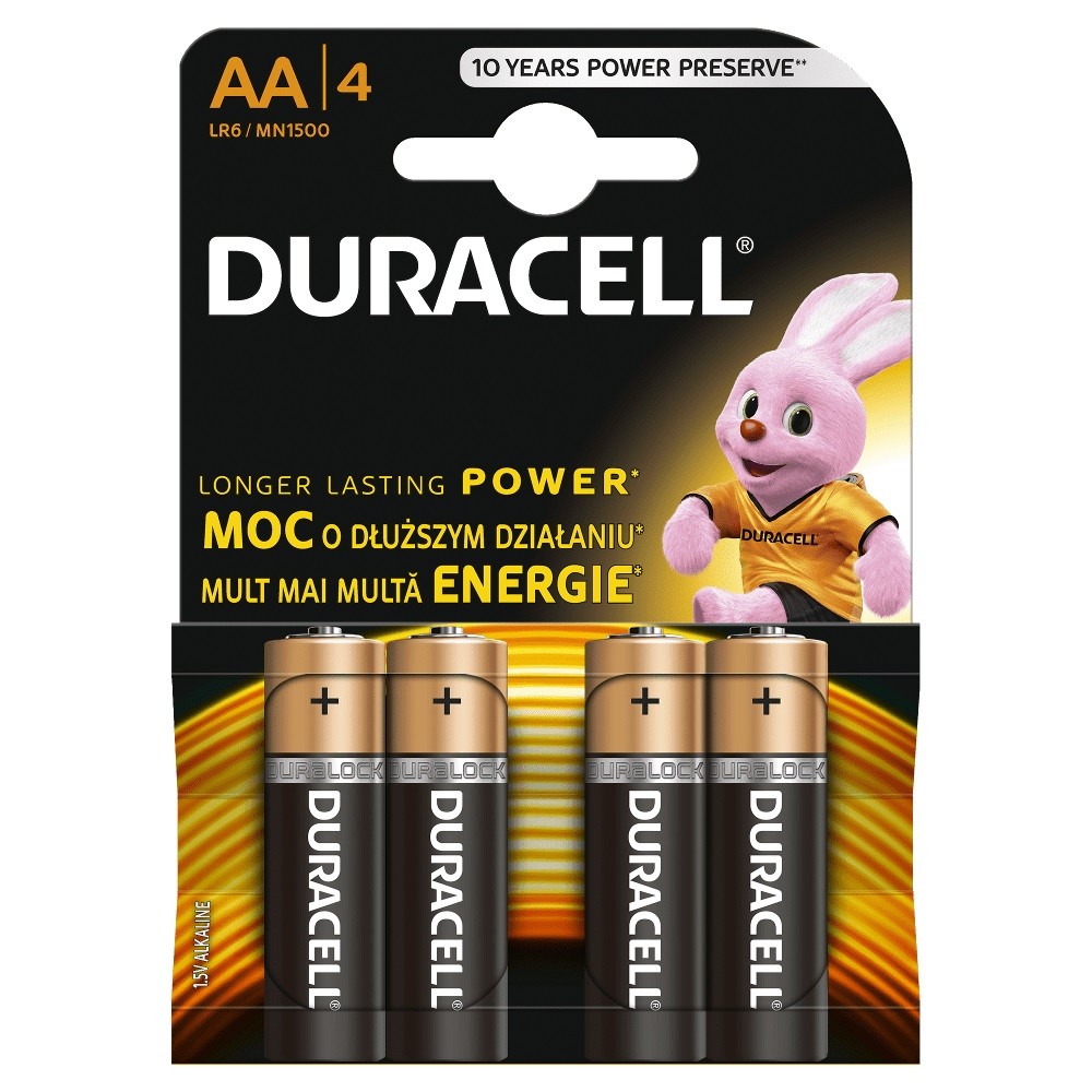 Bateria Alkaliczna AA  4 szt.  Duracell