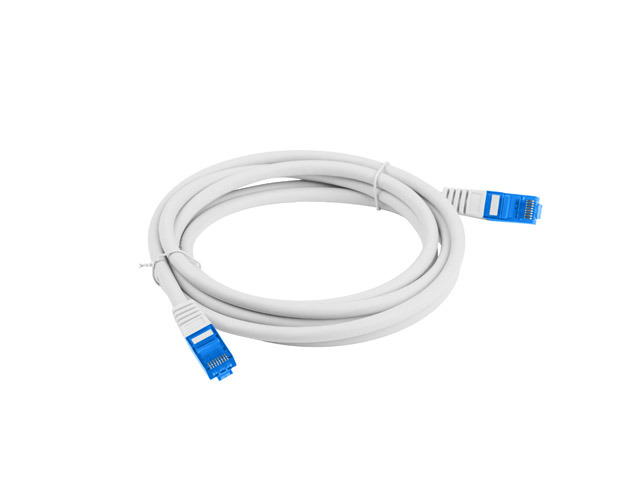 Kabel RJ45/RJ45  1 m    Patchcord  Kategoria 6a  Szary  Lanberg  S/FTP