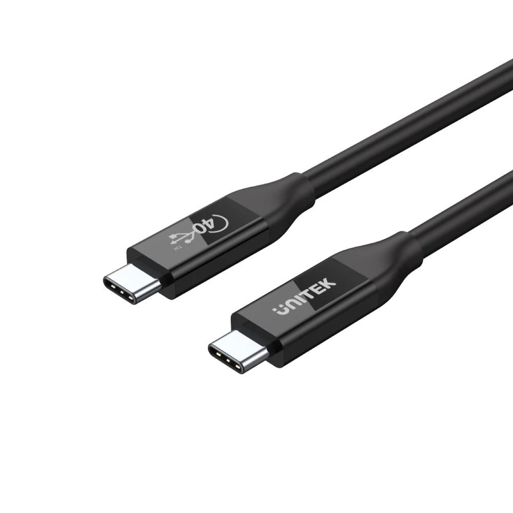 Kabel USB Type-C  0.8 m  Unitek 100W 8K 40Gbps