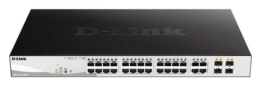 Switch D-Link DGS-1210-28MP  24-port 10/100/1000 Gigabit + 4SFP  PoE