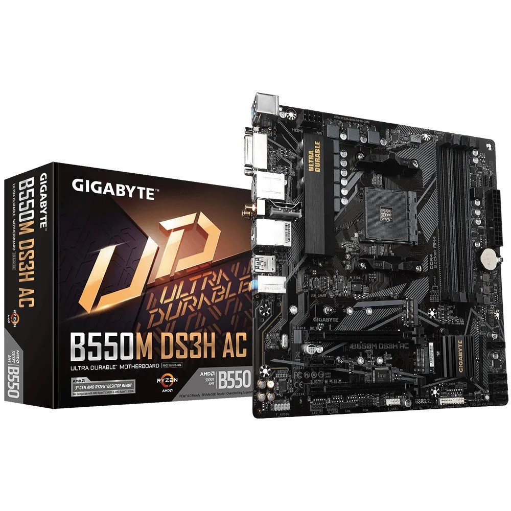 Płyta Socket AM4  Gigabyte B550M DS3H AC