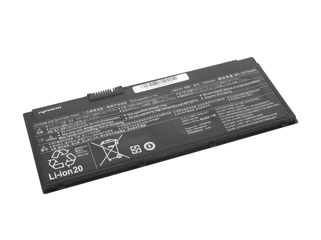 Bateria do laptopa Fujitsu LifeBook U758  14.4V  3490 mAh