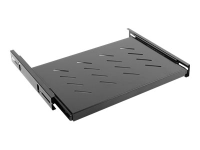 Półka do szaf rack 19''  600mm 465 x 347 mm  Wysuwana, Udźwig do 60 kg Czarna  Lanberg
