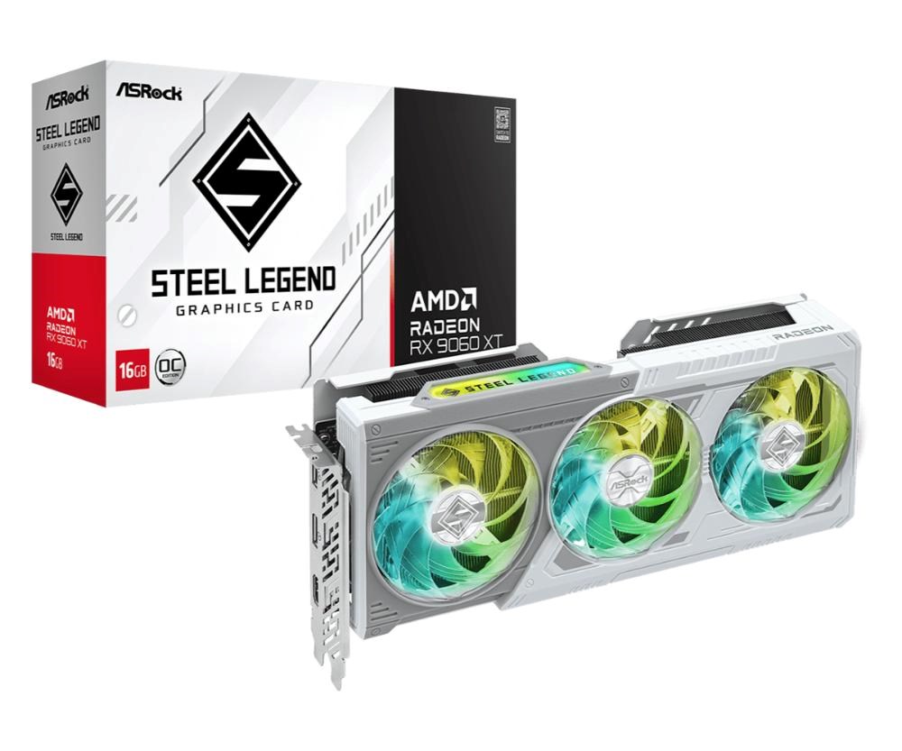 Radeon RX 9060 XT  16GB  ASRock  Steel Legend OC