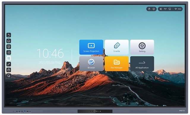 Monitor interaktywny METZ 75KD1 75" 4K DLED 8/128 + uchwyt ścienny