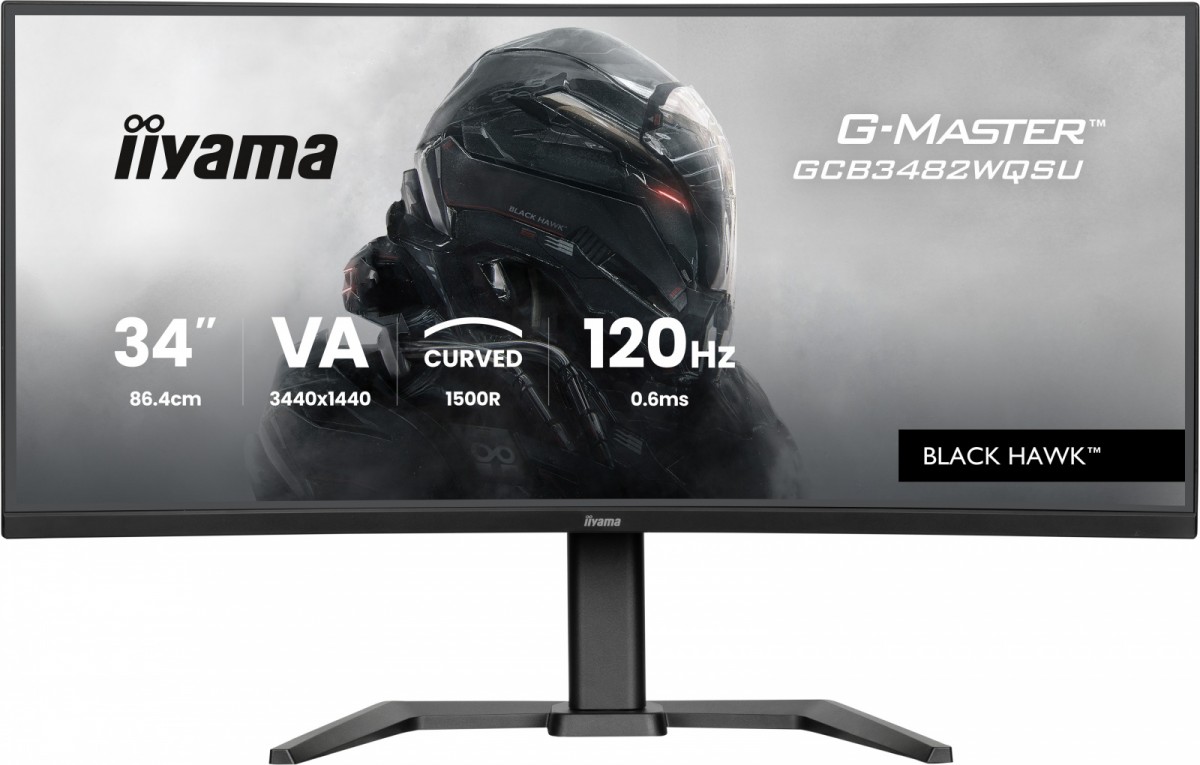 Monitor 34" iiyama G-MASTER gaming series GCB3482WQSU-B1  Black Hawk