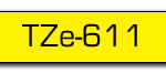 Taśma do drukarki etykiet Brother TZe611  6mm Czarny na Żółtym