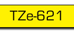 Taśma do drukarki etykiet Brother TZe621  9mm Czarny na Żółtym
