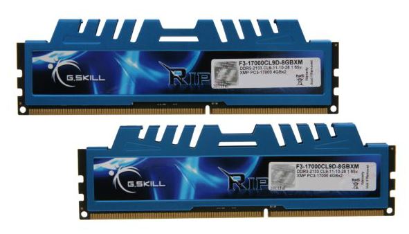 DIMM PC-2133 DDR3   8GB       G.SKILL  RipjawsX  CL9  XMP  **2 x 4GB**