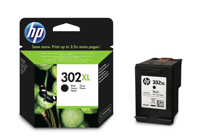 Tusz HP 302XL  F6U68AE  Black  480 str.