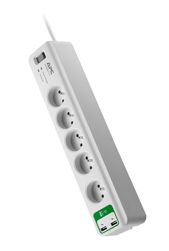 Listwa zasilająca APC Essential SurgeArrest  5 gniazd  2 x USB  1.8m  Biała