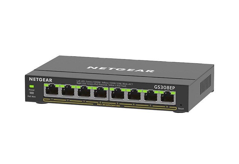 Switch Netgear GS308EP  8-Port Gigabit Ethernet Plus  8xPoE+