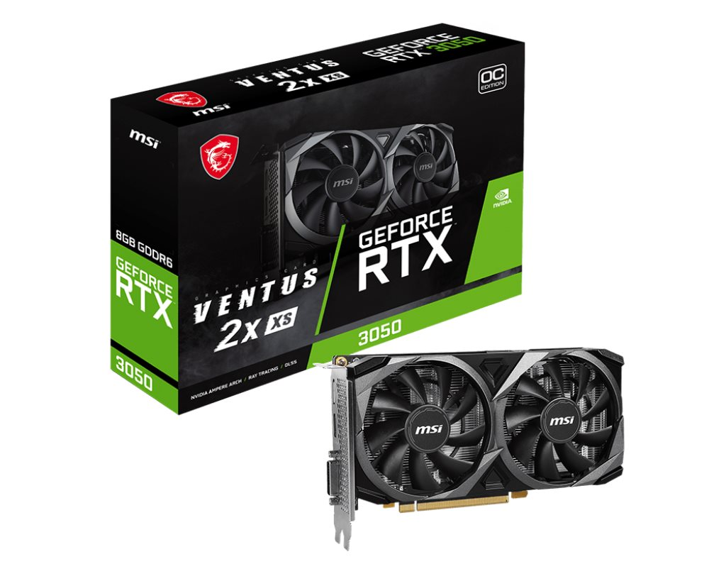 GeForce RTX 3050  8GB  MSI  Ventus 2X XS OC