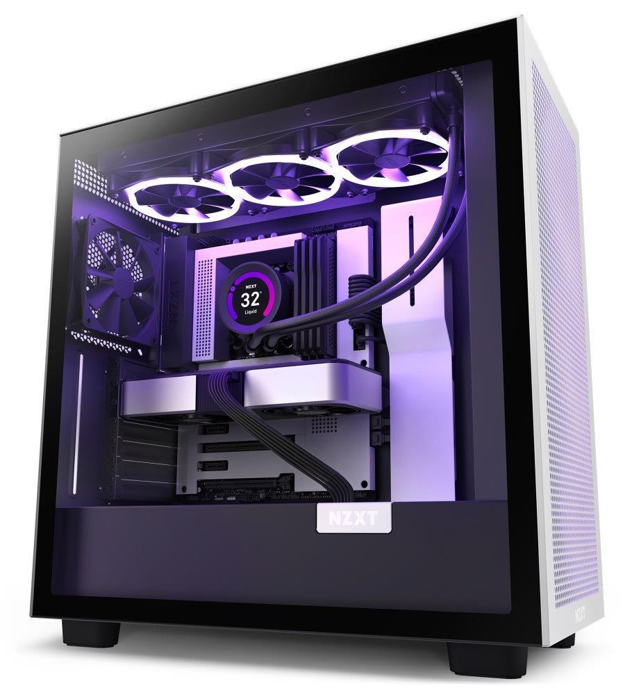 Obudowa NZXT H7 Flow z oknem  Czarno-biała