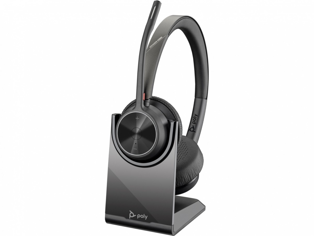 Słuchawki bezprzewodowe Poly Voyager 4320 UC USB-A + Adapter BT700 + Podstawka ładująca