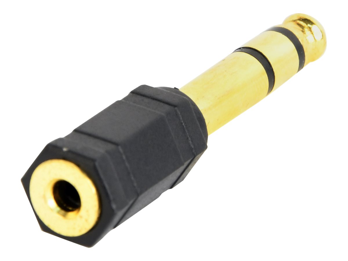 Adapter Jack męski 3,5mm na 6,35mm żeński stereo  Czarny  Gembird