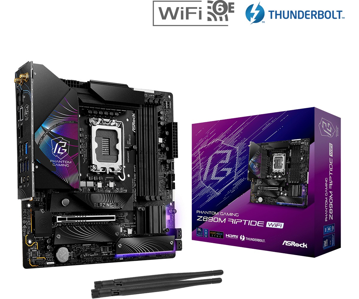 Płyta Socket LGA1851  ASRock Z890M RIPTIDE WIFI