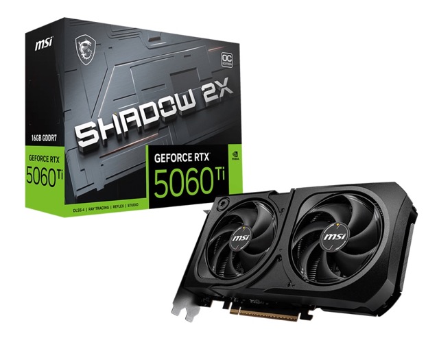 GeForce RTX 5060 Ti  16GB  MSI  Shadow 2X OC