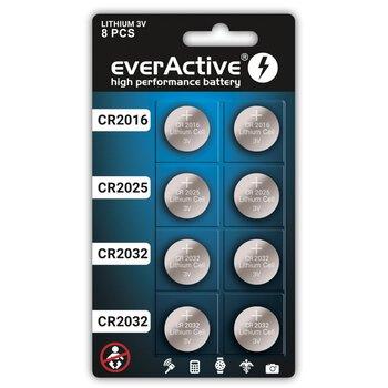 Bateria 4 x CR2032, 2 x CR2025, 2 x CR2016  everActive