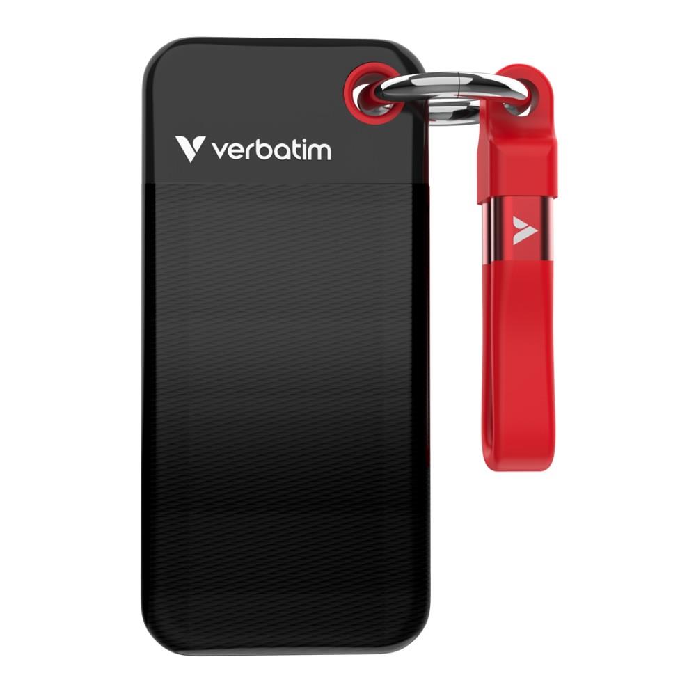 SSD USB 3.2 Type-C  2TB  Verbatim Pocket  Czarno-czerwony