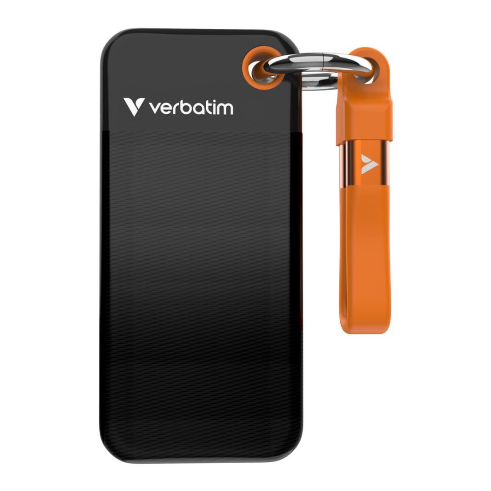 SSD USB 3.2 Type-C  2TB  Verbatim Pocket  Czarno-pomarańczowy