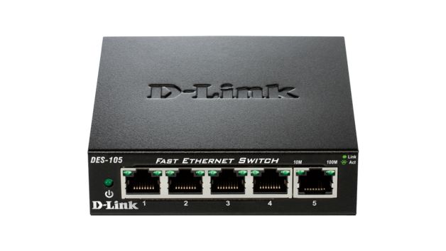 Switch D-Link DES-105  5x10/100 MB/s - Metalowa obudowa