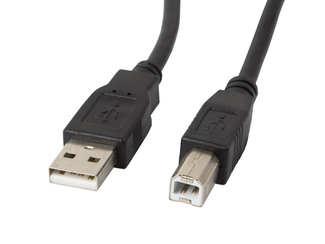 Kabel USB 2.0  A/B 1.0 m  Lanberg
