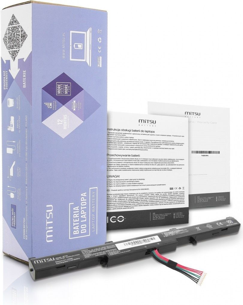 Bateria do laptopa Asus X751; R752; K550; F550; K750; F751; K751  14.8 V  2200 mAh