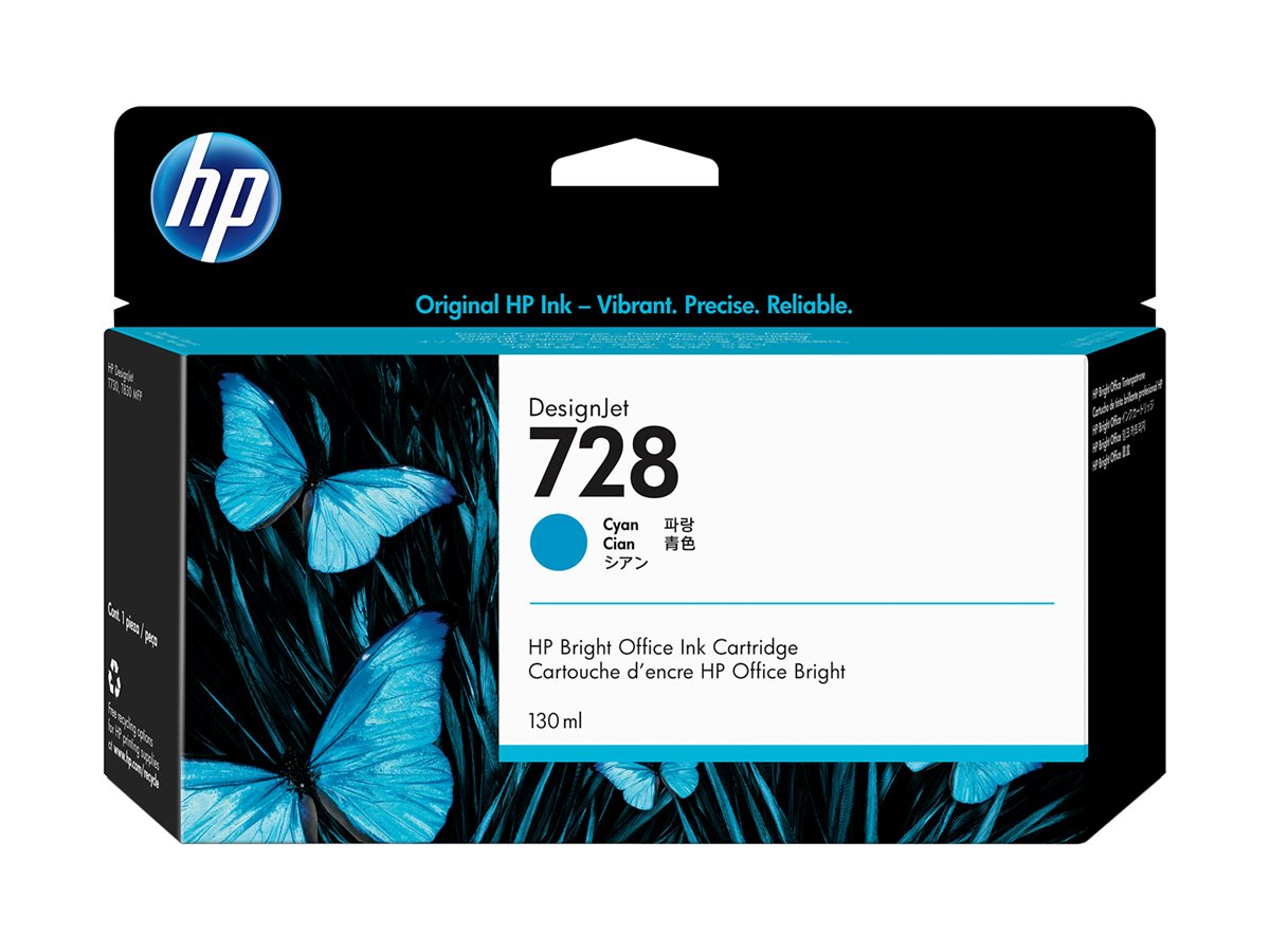 Tusz HP 728  F9J67A  Cyan  130 ml.
