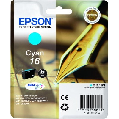 Tusz Epson  T1622  Cyan  165 str.