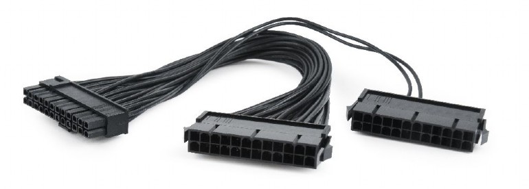 Kabel zasilający przedłużacz ATX 24pin Dual  0.3 m  Gembird