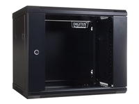 Szafa wisząca rack 19"   9U 600x450mm czarna (przednie drzwi szklane)  Digitus - obrazek 2