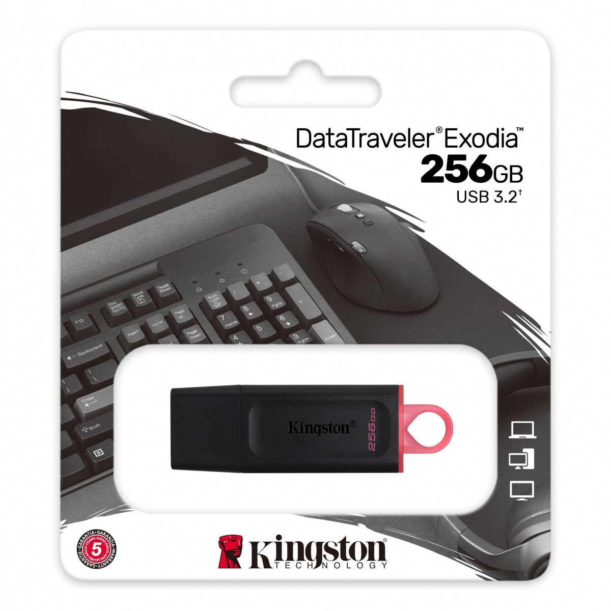 Flashdrive  256GB USB 3.2 Kingston Data Traveler Exodia - obrazek 3