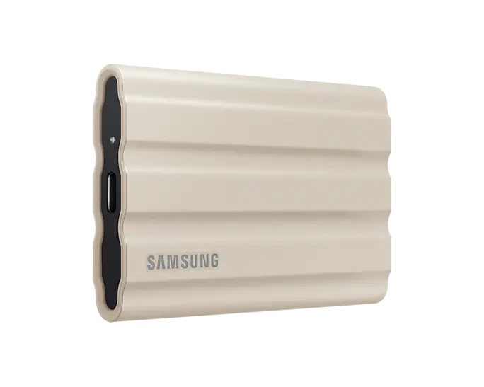 SSD USB 3.2 Type-C USB A  1TB  Samsung T7 Shield  Beżowy - obrazek 2