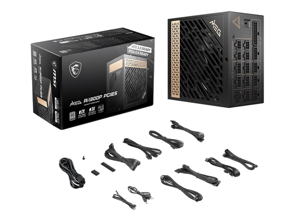 Zasilacz ATX  1300W  MSI MEG AI1300P PCIE5 Modularny  80 Plus Platinium - obrazek 5