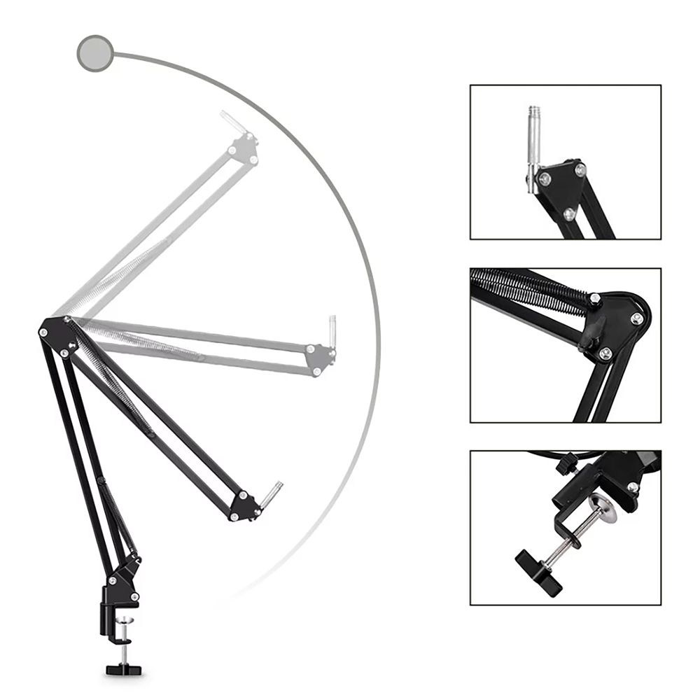 Mikrofon Media-Tech studyjny z zestawem akcesoriów  Srebrny - obrazek 4